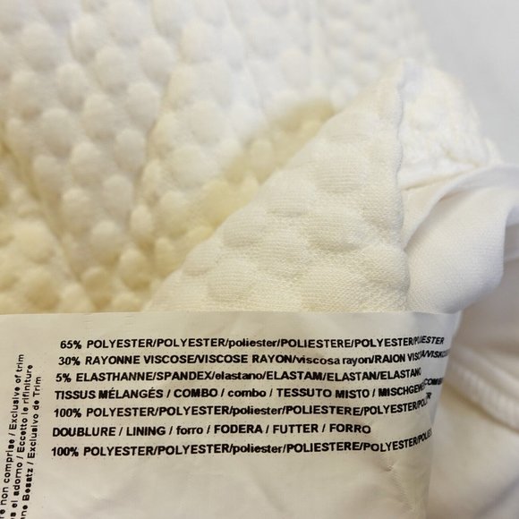 Joseph Ribkoff Blazer 8 Cropped White Quilted Short Flared Formal Double Breast - Picture 11 of 13